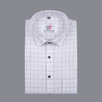 Flax Linan Cotton Checks purple colour Men Shirt