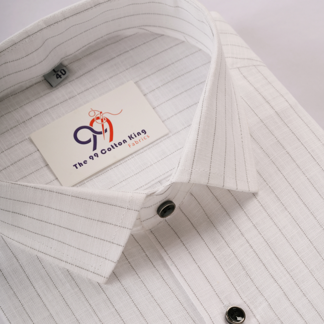 Plax Linen Cotton Gray Lining Shirt