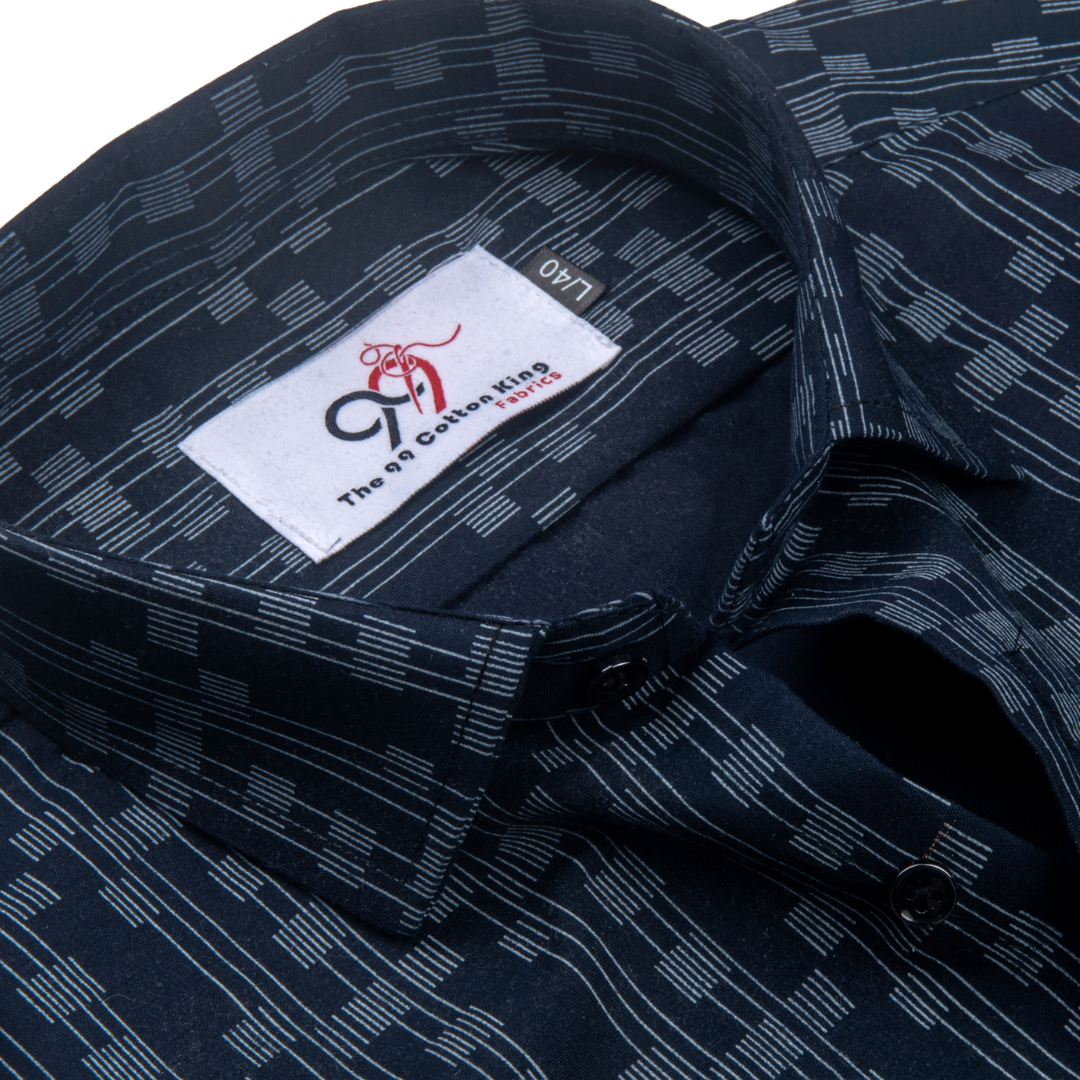 Premium Printed Blue Color Men Shirt