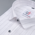 Flax Linan Cotton Midiam Line Grey Colour Men Shirt