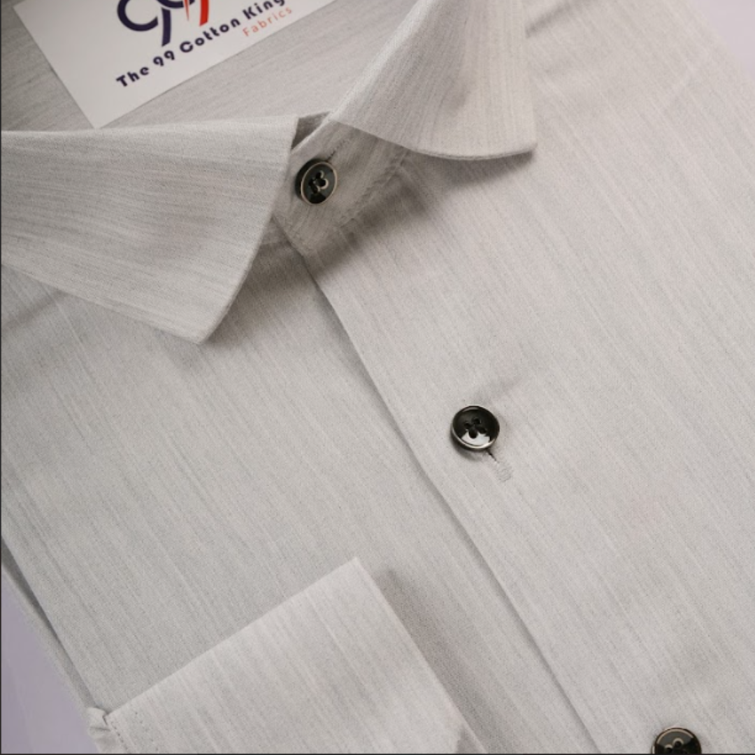 Cotton silk Steel Gray Colour Men Shirt