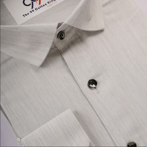 Cotton silk Steel Gray Colour Men Shirt