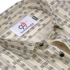 Premium Printed Cream Color Men Shirt