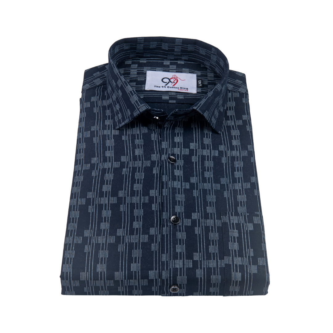 Premium Printed Blue Color Men Shirt