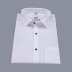 Cotton Classic Plain White Men Shirt