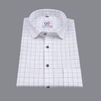 Flax Linan Cotton Checks purple colour Men Shirt