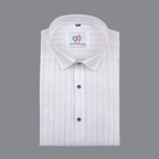 Flax Linan Cotton Midiam Line Gold Colour Men Shirt