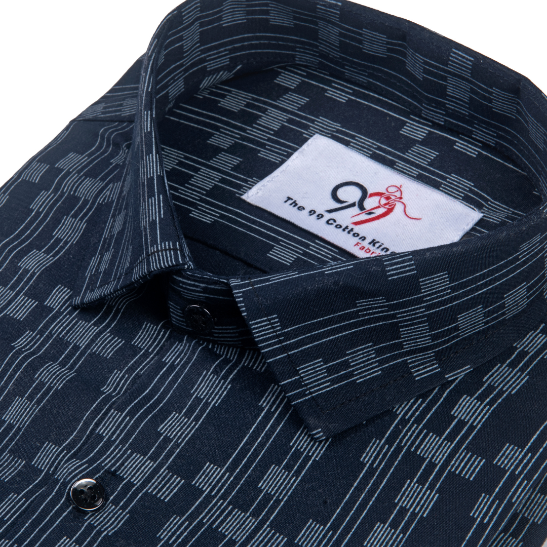 Premium Printed Blue Color Men Shirt