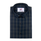 Premium Blue Color Classic Grid Check Men Shirt