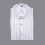 Flax Linan Cotton Midiam Line Pink Colour Men Shirt