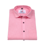 Premium Linen Slub Pink Color Plain Shirt - Full Sleeves