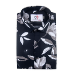 Pure Cotton Mehndi Color flower Print Men Shirt