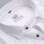 Flax Linan Cotton Midiam Line Gold Colour Men Shirt