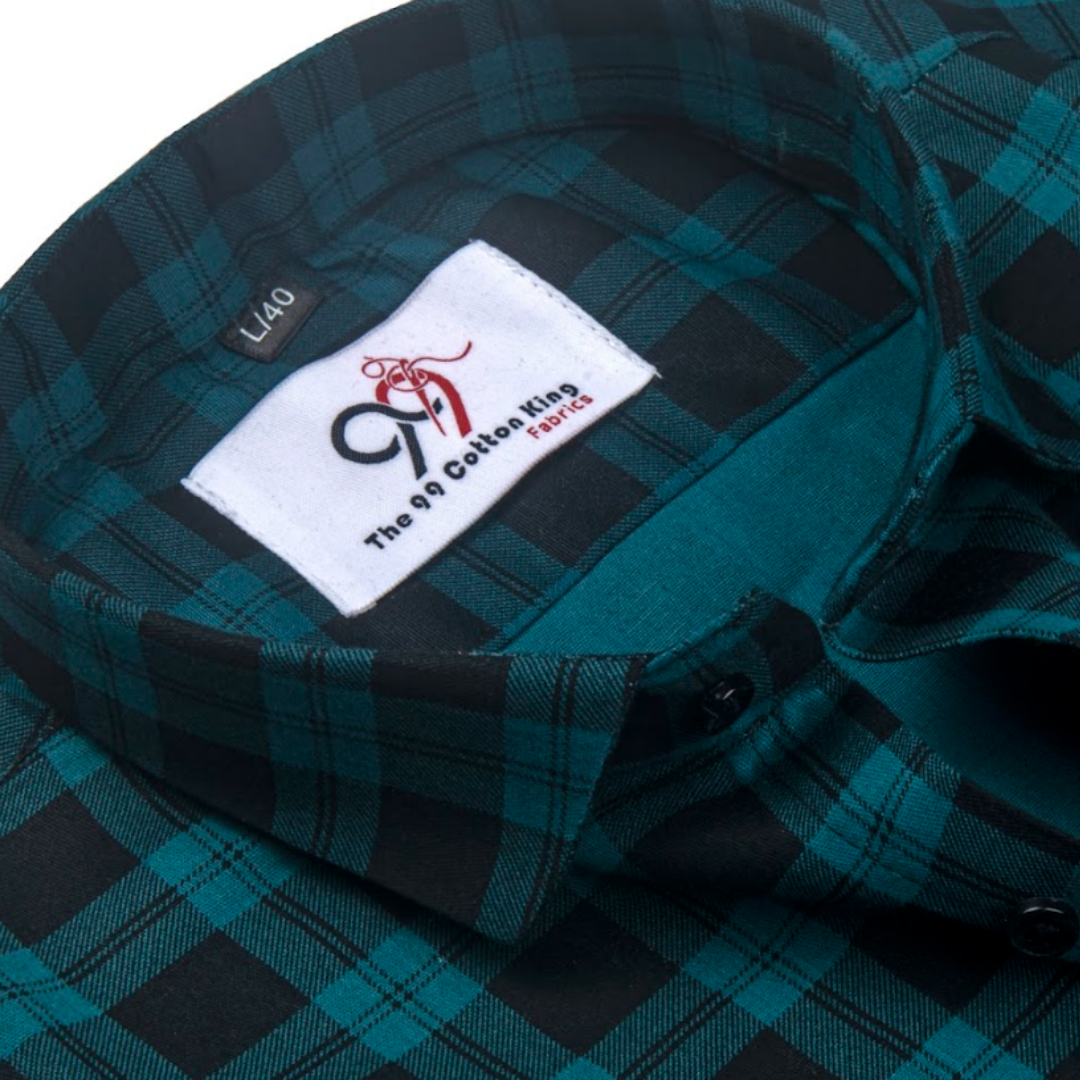 Pure Cotton Blue Checks Shirt for Men