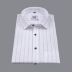 Flax Linan Cotton Midiam Line Brown Colour Men Shirt