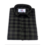 Pure Cotton Green Checks Shirt for Men