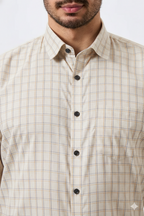 Flax Cotton Linen Striped Chandan Color