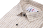 Flax Cotton Linen Striped Chandan Color
