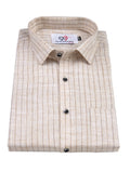 Flax Cotton Linen Striped Chandan Color