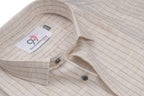 Flax Cotton Linen Striped Chandan Color
