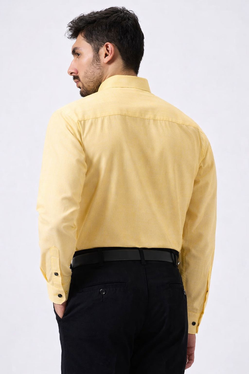 Cotton Slik Yellow Colour Men Shirt