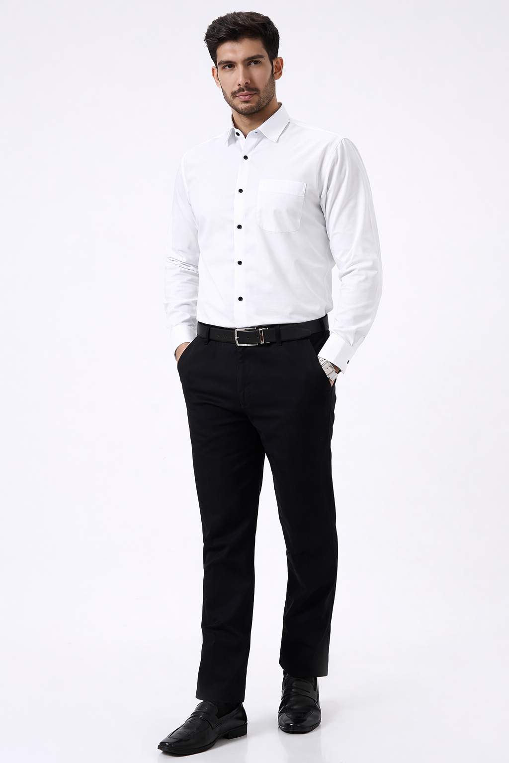 Cotton Slik Light Gray Colour Men Shirt