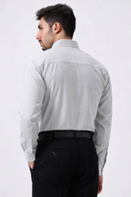 Cotton Slik Light Gray Colour Men Shirt