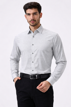 Cotton Slik Light Gray Colour Men Shirt